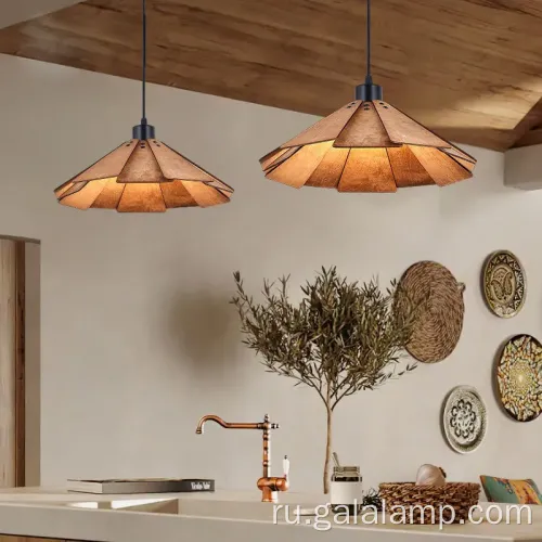 «Элегантный японский деревянный подвесной свет для чайных комнат»